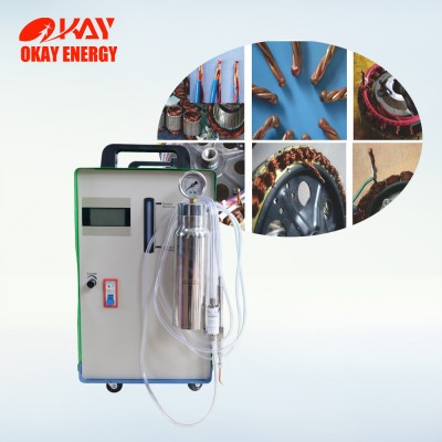 Oxyhydrogen welding machine for electrical motor windings coil wire to cable wire welding